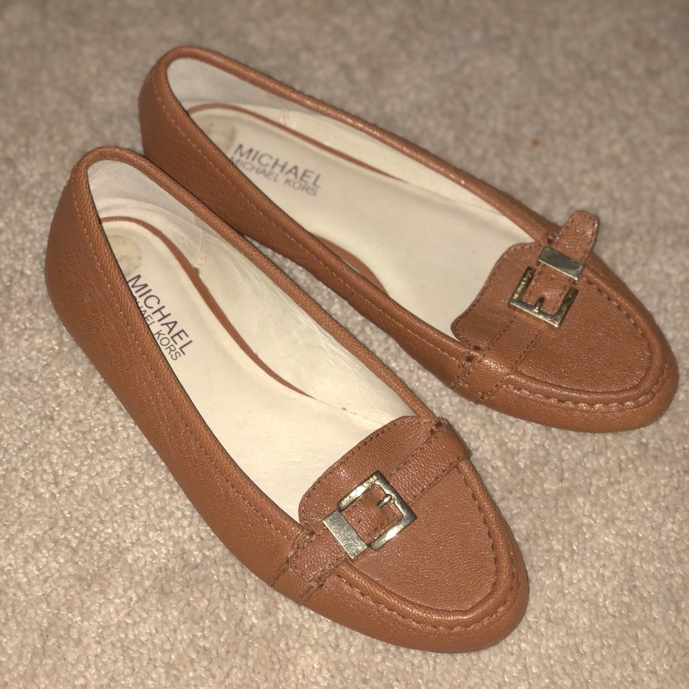 Michael Kors Tan Leather Loafers